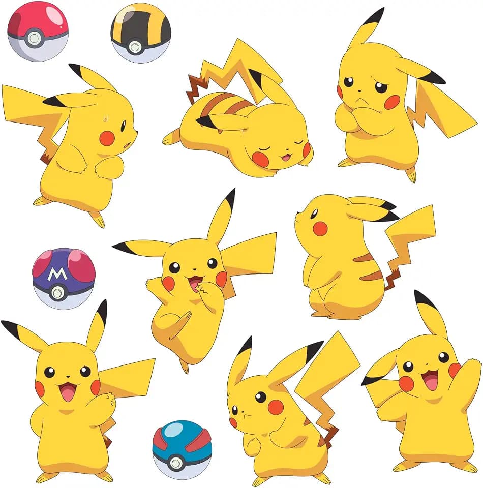 Pokemon Pikachu Peel and Stick Wall Decals by RoomMates