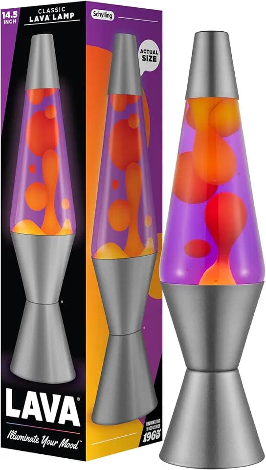The Original Lava® Lamp - 14.5" Purple Sunset - Classic Liquid Motion Lamp - Yellow Lava and Purple Liquid - Item #2635 (Amazon Exclusive)