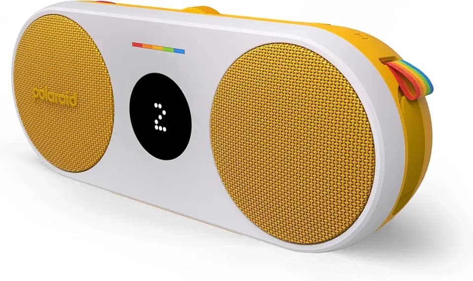 Polaroid P2 - Powerful Portable Wireless Bluetooth Speaker Rechargeable with Dual Stereo Pairing - Yellow and White
