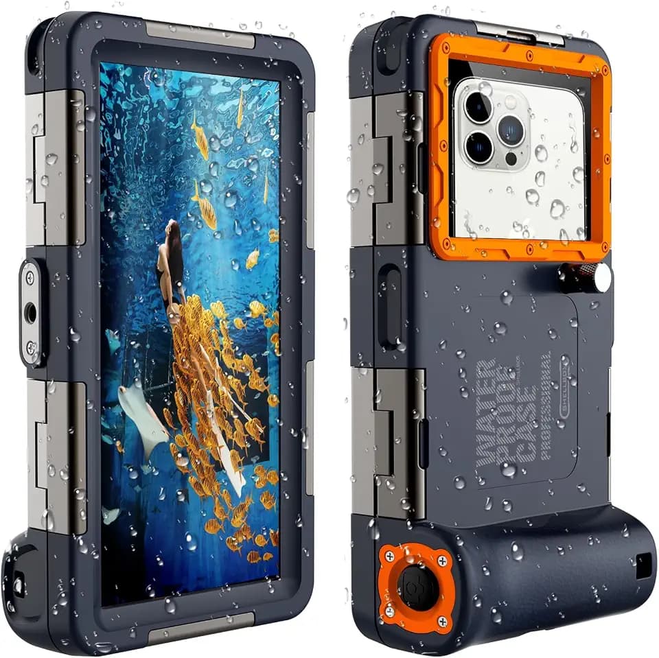 Upgrage wasserdichte Handyhülle, 15 m/50 Fuß Professionelle Unterwasser-Handyhülle für iPhone 16/15/14/13/12/11 Galaxy S24/S23/S22/S21 Fotos/Videos, wasserdichte Tauchhülle zum Schnorcheln