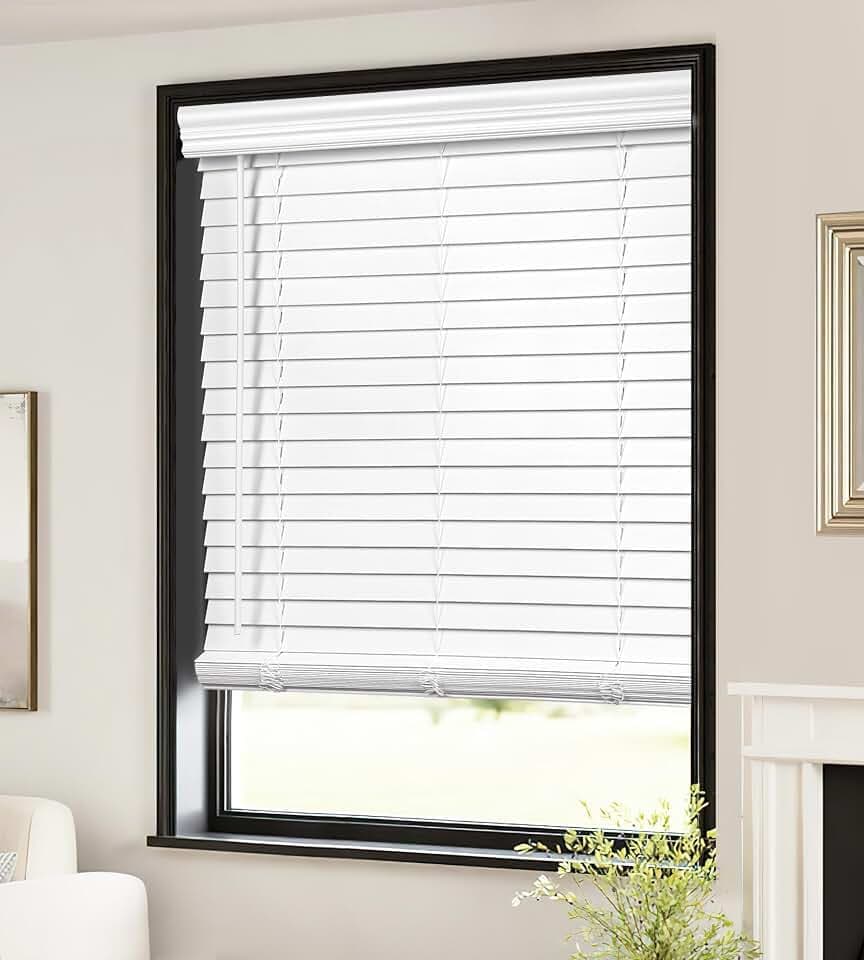 LazBlinds 2" Faux Wood Horizontal Blinds for Window 31" W x 36" H