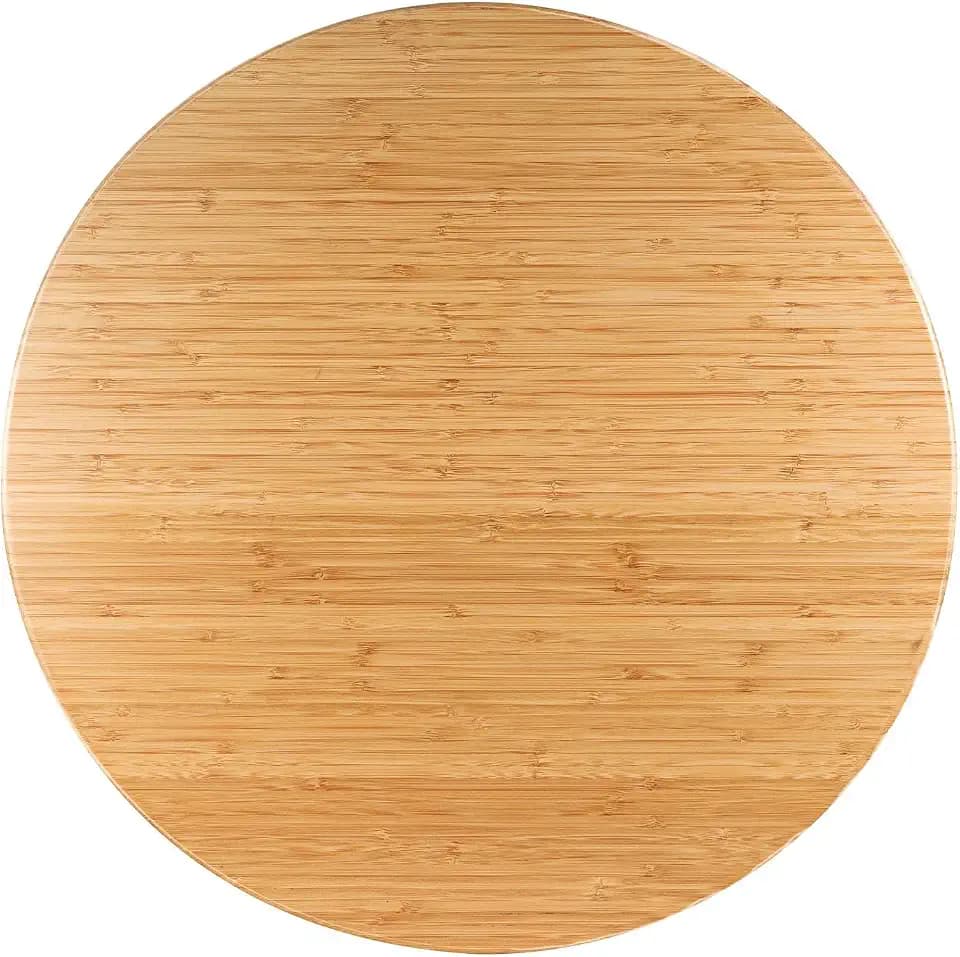 (26 Inch) Bamboo Large Lazy Susan for Dining Table Top with Heavy Duty Metal Rotating Hardware