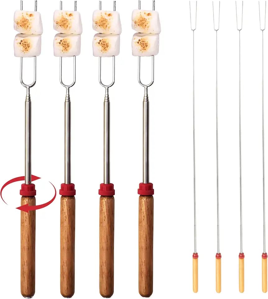 Coghlan's Telescoping Roasting Forks – 4Pk Camping Smores Skewers
