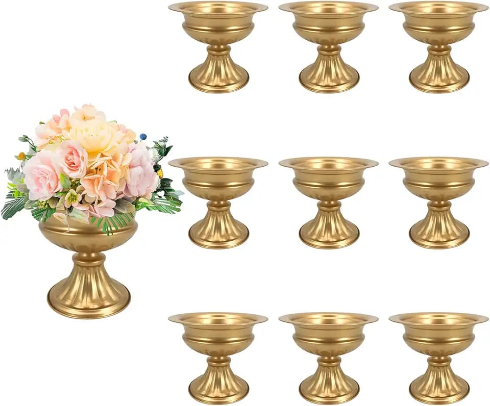 10 Pcs Gold Vases for Table Centerpieces Wedding Centerpieces Vase