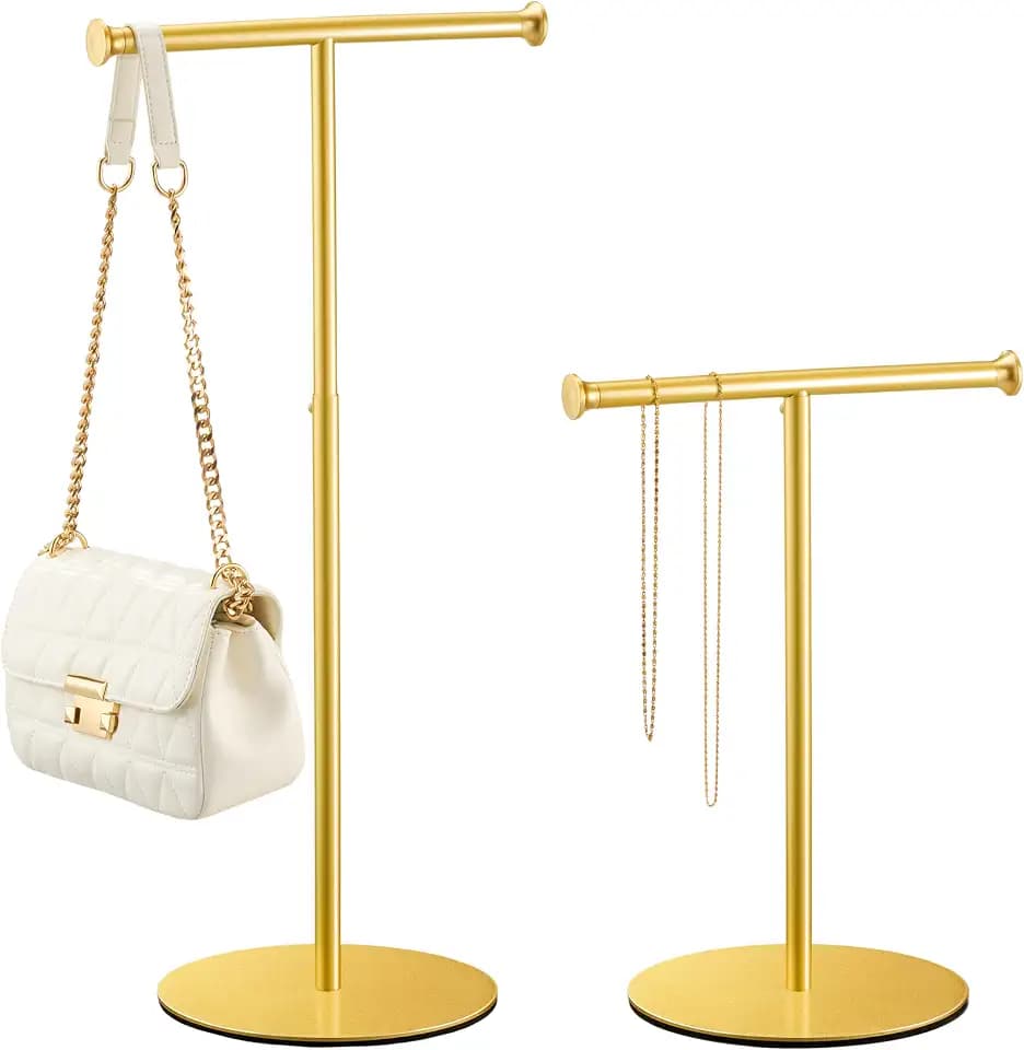 niffgaff 2 Pack 15"-24" T Bar Purse Display Stand Tabletop