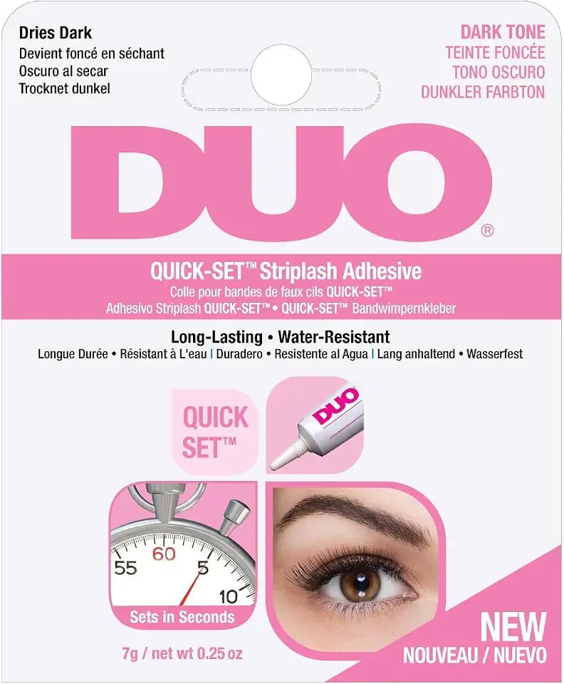 Duo Water Proof Eyelash Adhesive, Dark Tone 1/4 oz (Pack of 3)