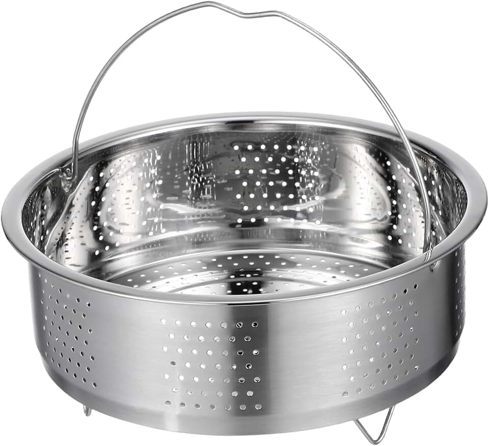 DOITOOL Stainless Steel Steamer Basket for Pot, 8.65inch/22cm Vegetable Steamer Basket Insert Steaming Rack with Handle, Vegetables Fruit Strainers and Colanders for Home Kitchen Cooking