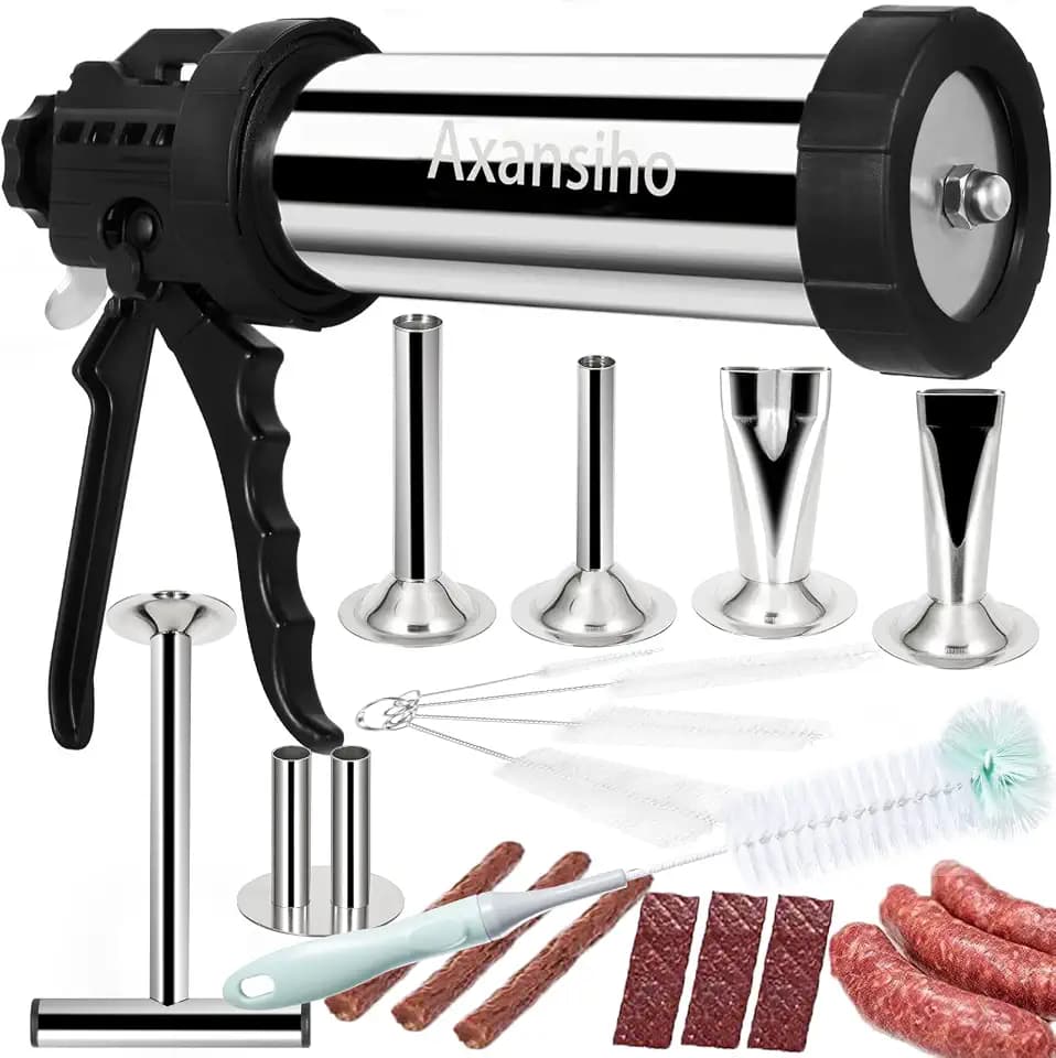 2.5LB Jerky Gun Kits, Stainless Steel Jerky Maker, Beef Stick Gun