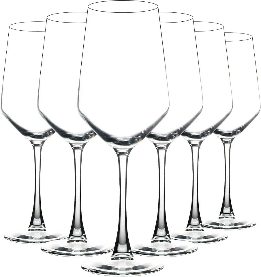 YANGNAY Wine Glasses Set of 6, 13 Oz Red or White Wine Glass with Stem, Perfect for Home, Restaurant, Dishwasher Safe