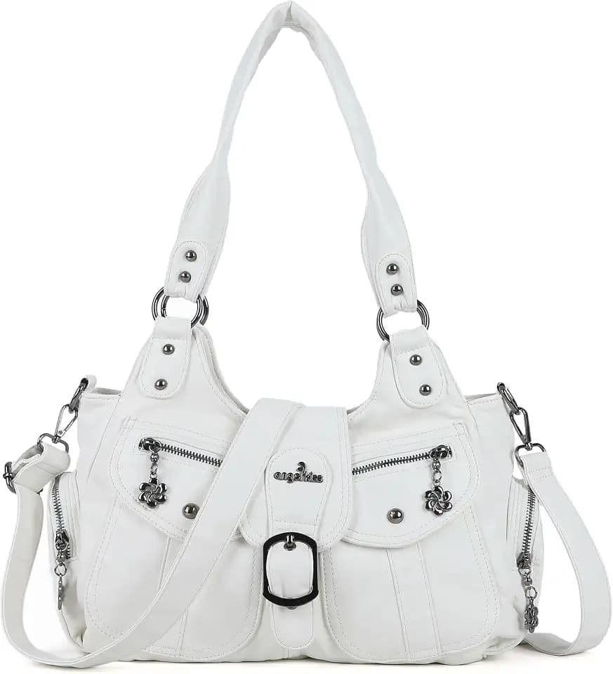 Angel Kiss Hobo Bags for Women Vegan Leather Shoulder Purses and Handbags Ladies Roomy Tote Bags Purse with Crossbody Strap