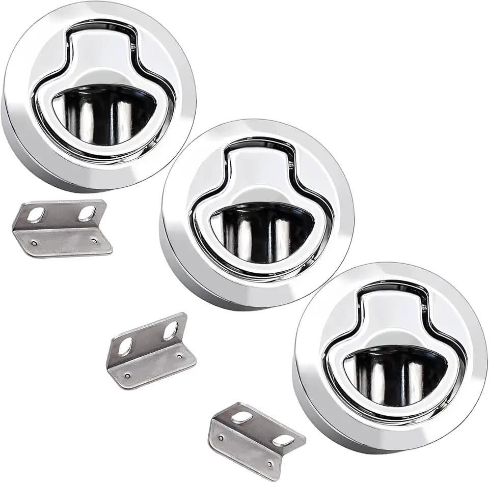 evan Boat Latch 2" Slam Hatch Lock for Marine Deck RV Cabinet Door 3 Pack