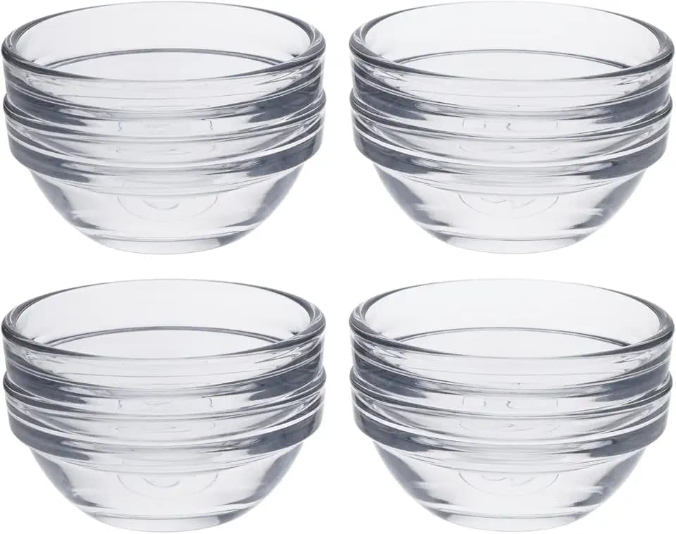 Beille Cooking 3 Inch Baking Supplies Small Glass Pinch Bowl Kitchen Essential, 8pc