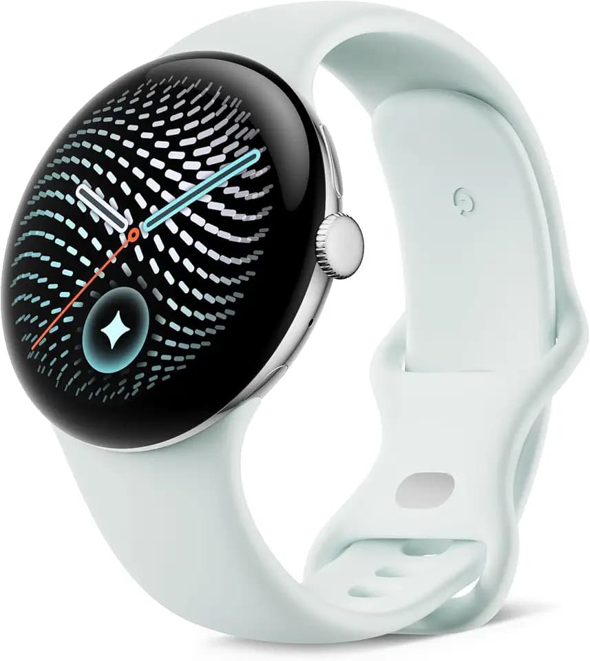 Google Pixel Watch 5 (45 mm) - Smartwatch - Silver Case/Fog Band, LTE