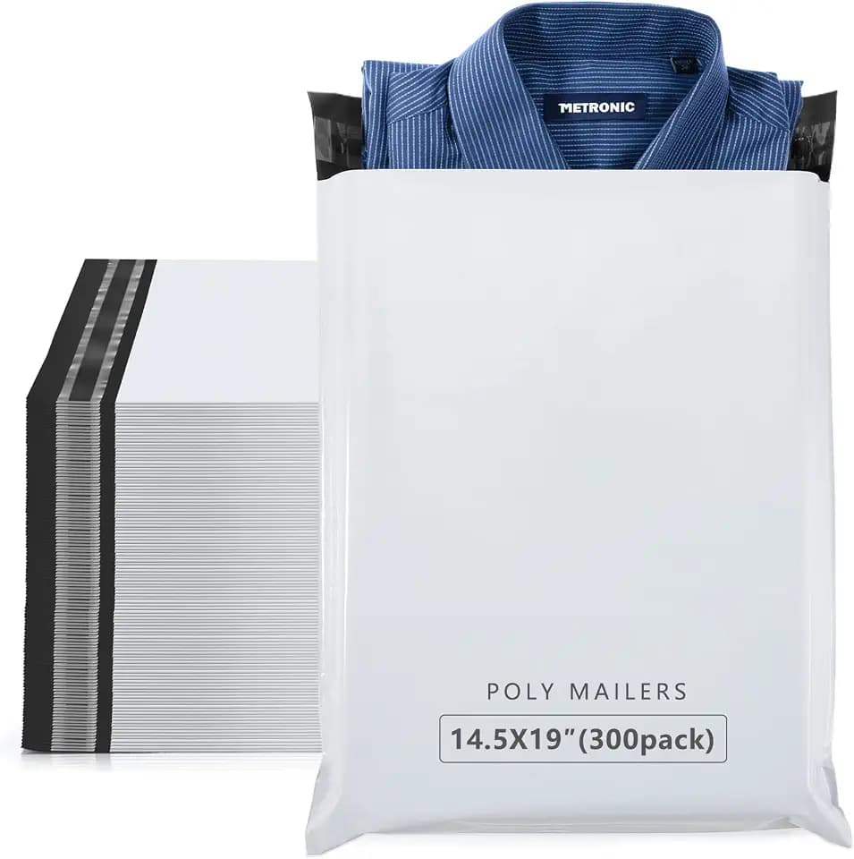 Metronic Poly Mailers 14.5x19 Inch 300Pack Large Shipping Bags for Clothing