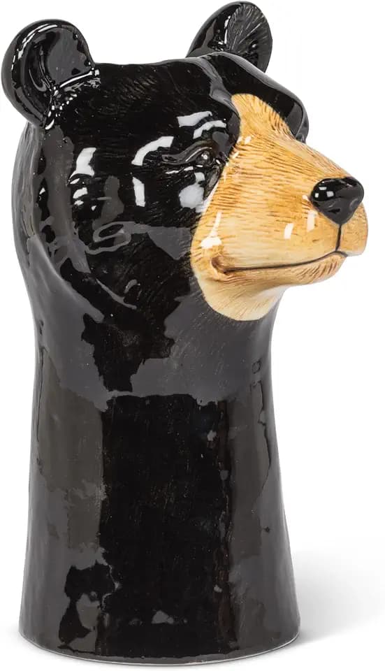 Abbott Collection Tall Black Bear Vase