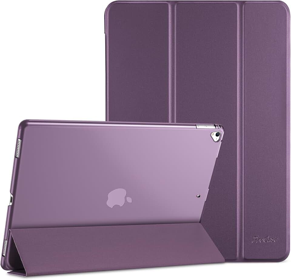 ProCase Hülle für iPad Pro 12,9 Zoll 2017/2015(1. und 2. Generation) Schutzhülle Leicht Dünn Hart Smart Case Cover Kompatibel mit 12,9" iPad Pro -Dunkel Lila