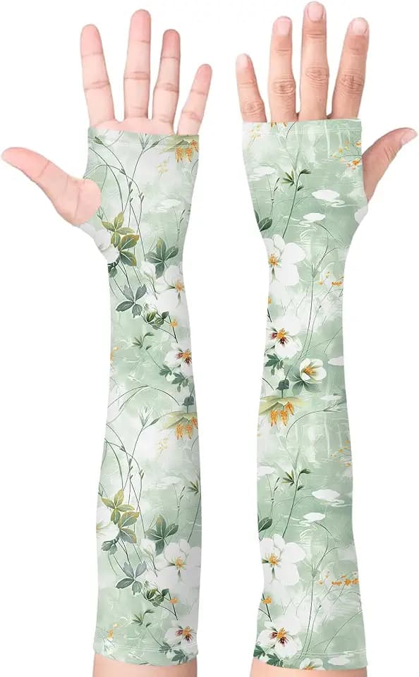 Gardening Sleeves for Women UV Sun Protection with Thumb Hole Anti-Scratch