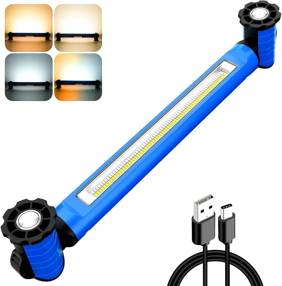 MEIHUA Arbeitsleuchte 3000LM 3 Helligkeiten 2700K 4000K 6500K