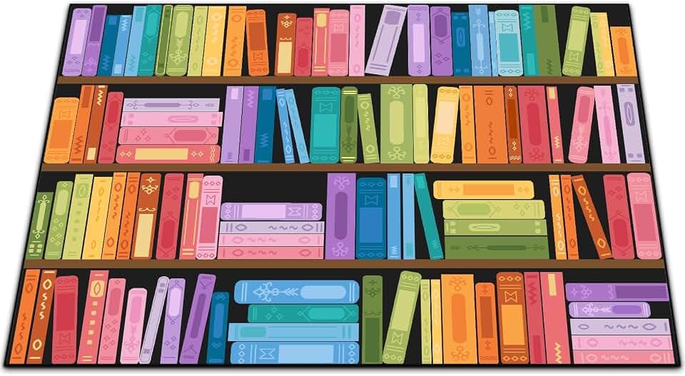 Library Rug 7 x 5 ft Bookshelf Classroom Library Rug Anti Skid