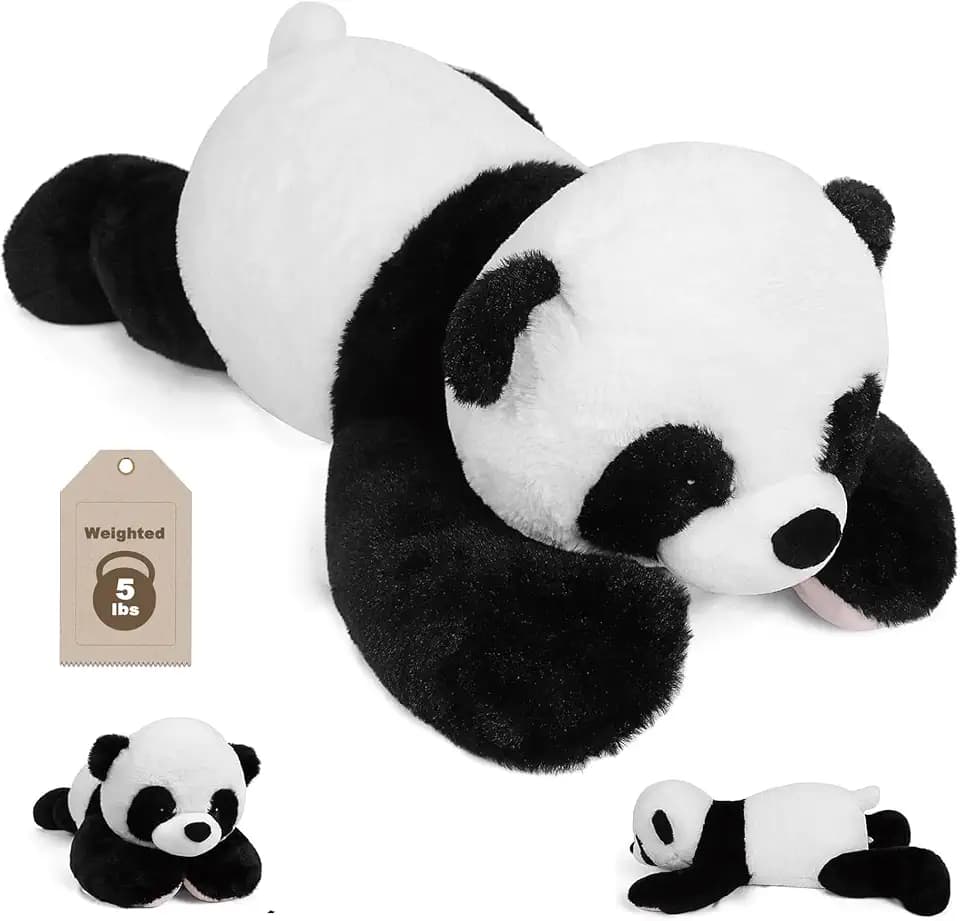 JellyMallow 5 lbs 24" Weighted Stuffed Animals Panda Plushie Pillow