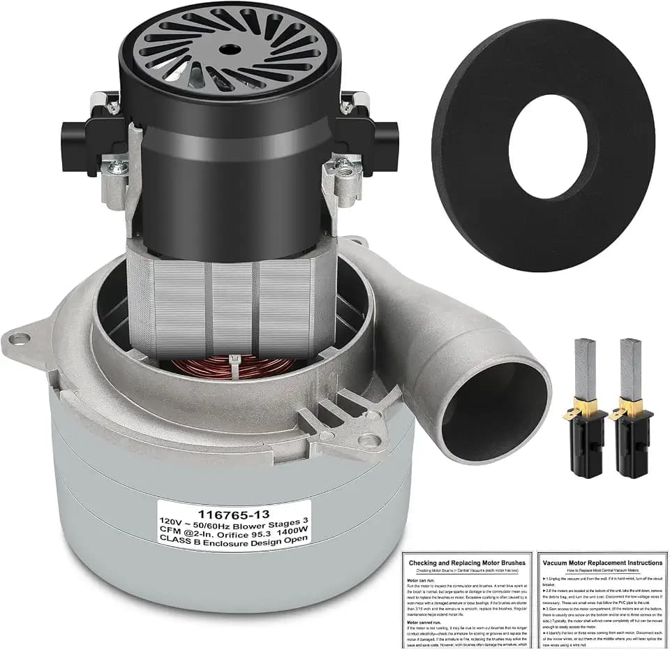 116765-13 116765-00 Central Vacuum Replacement Motor