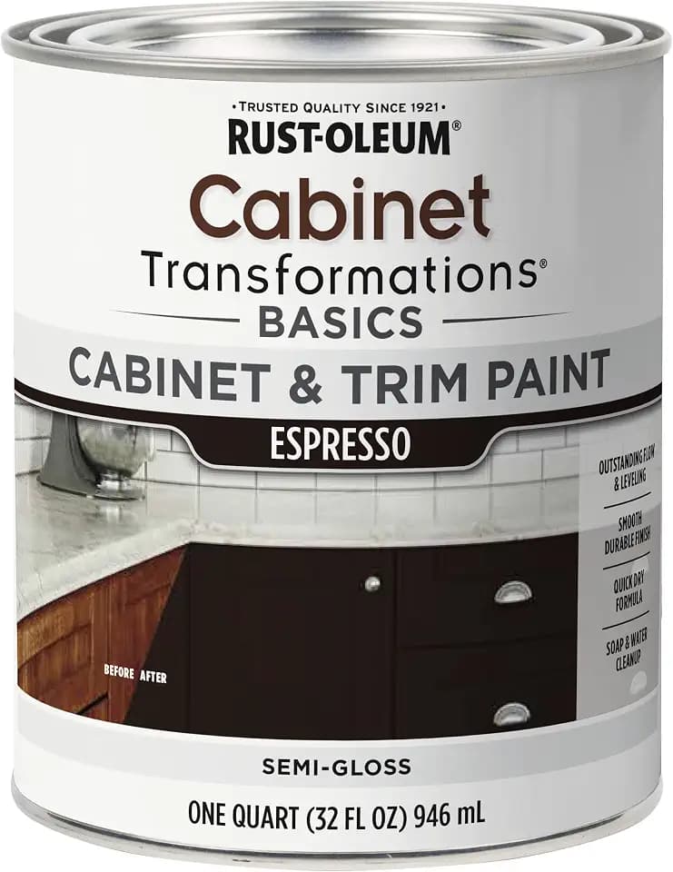 Rust-Oleum Cabinet Transformations & Trim Paint, Espresso, Quart