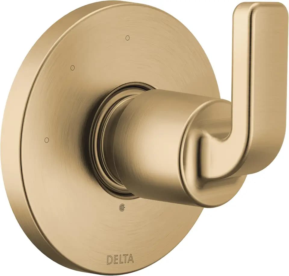 Delta Lineax 3-Way Shower Handle Diverter Trim Kit, Brushed Gold Shower Faucet System Diverter, Champagne Bronze T11862-CZ (Valve Not Included)