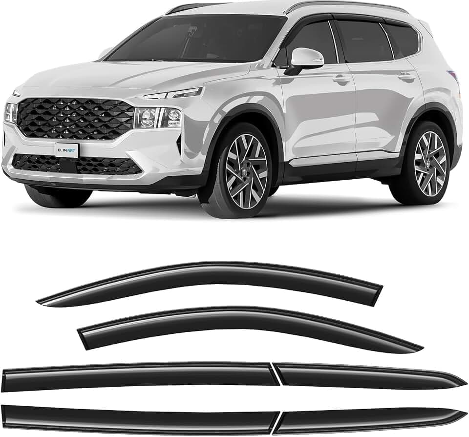 CLIM ART Windabweiser für/kompatible mit Hyundai Santa Fe 18-24 Klebe 6 St.