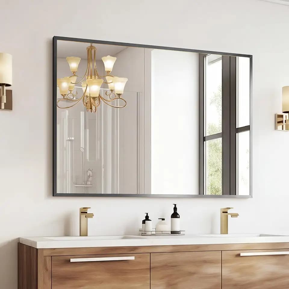 Sweetcrispy Bathroom Mirror for Over Sink, 30" x 40" Rectangle