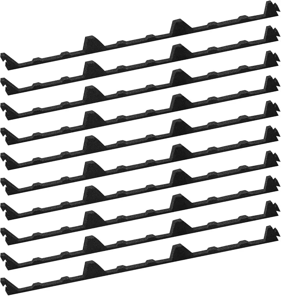 SuperDi 12in Inside 10Pcs - 12" Classic Ribbed Profile Foam Closure Strip Fits for Metal Corrugated Roofing Panels Sheets - 3' Long Intside Roof Closure Strips (Closed-Cell Foams Material)
