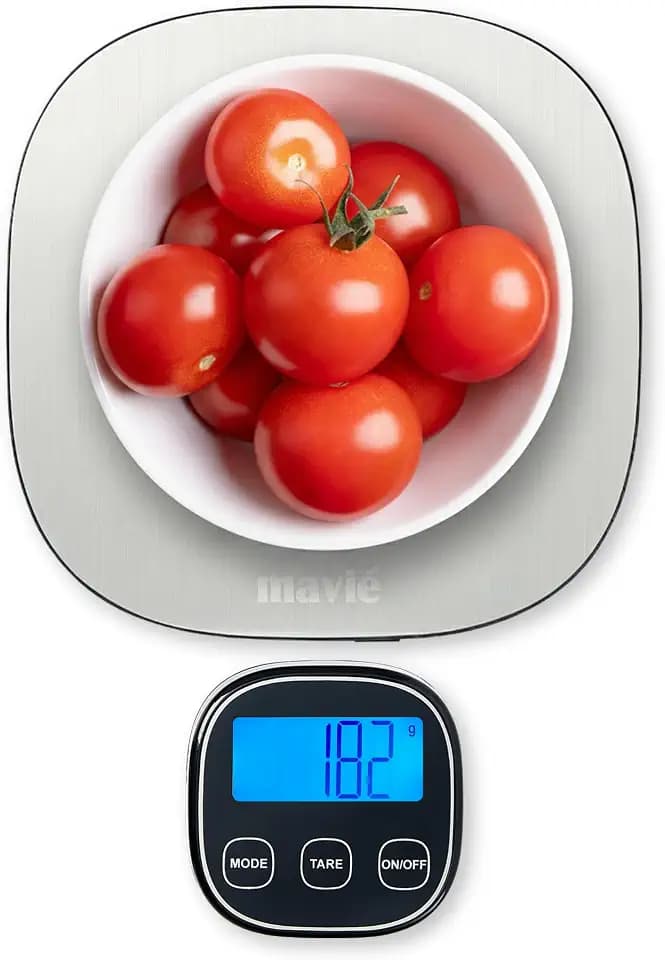 Wireless Stainless Steel Kitchen Scale with Magnetic Detachable Display, 8 Unit Modes, Precision Tare, 5kg Capacity, Ultra-Slim Digital Food & Baking Scale