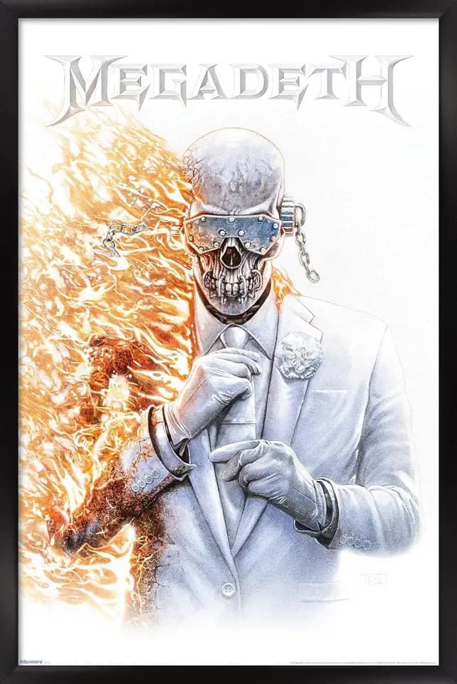 Trends International Megadeth: Master Of Death - Megadeth (Album) Wall Poster, 22.4L x 14.7W, Black Framed Version