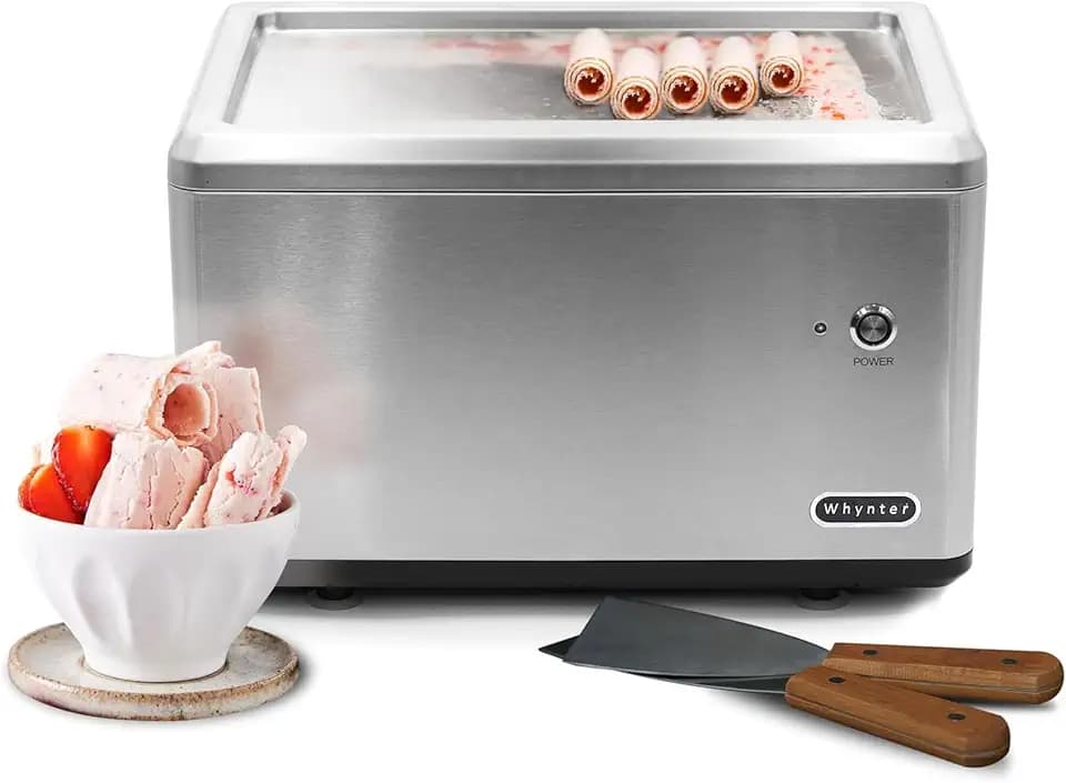 Whynter Rolled Ice Cream Maker with Compressor, 0.5 Qt, ICR-300SS