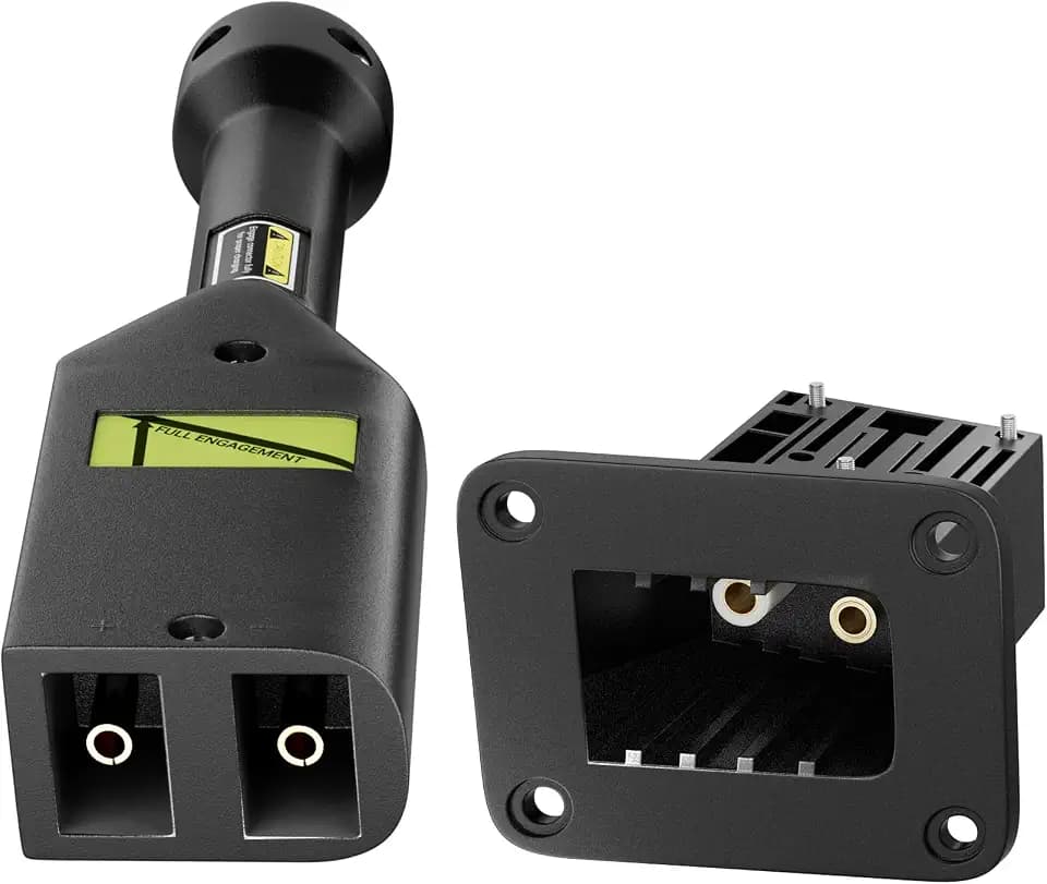 DRIVE UP EZGO TXT Medalist 36V PowerWise Charger Receptacle and W/Handle Plug, EZGO Charger Receptacle Fits EZGO TXT 1996-Up Electric Golf Cart, 73345-G01, 73063-G01