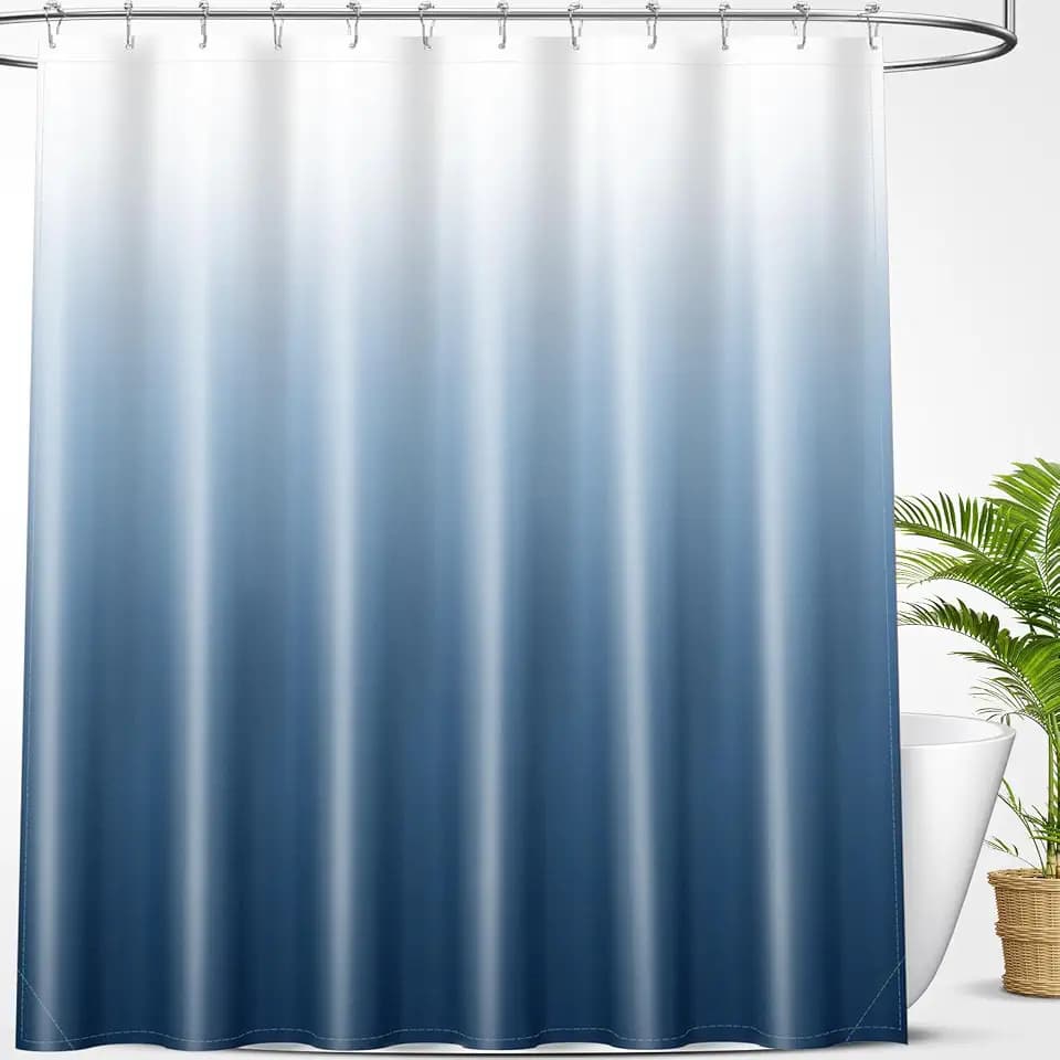 OLANLY Luxury Shower Curtain Set 72x72, Waterproof and Washable, 12 Hooks