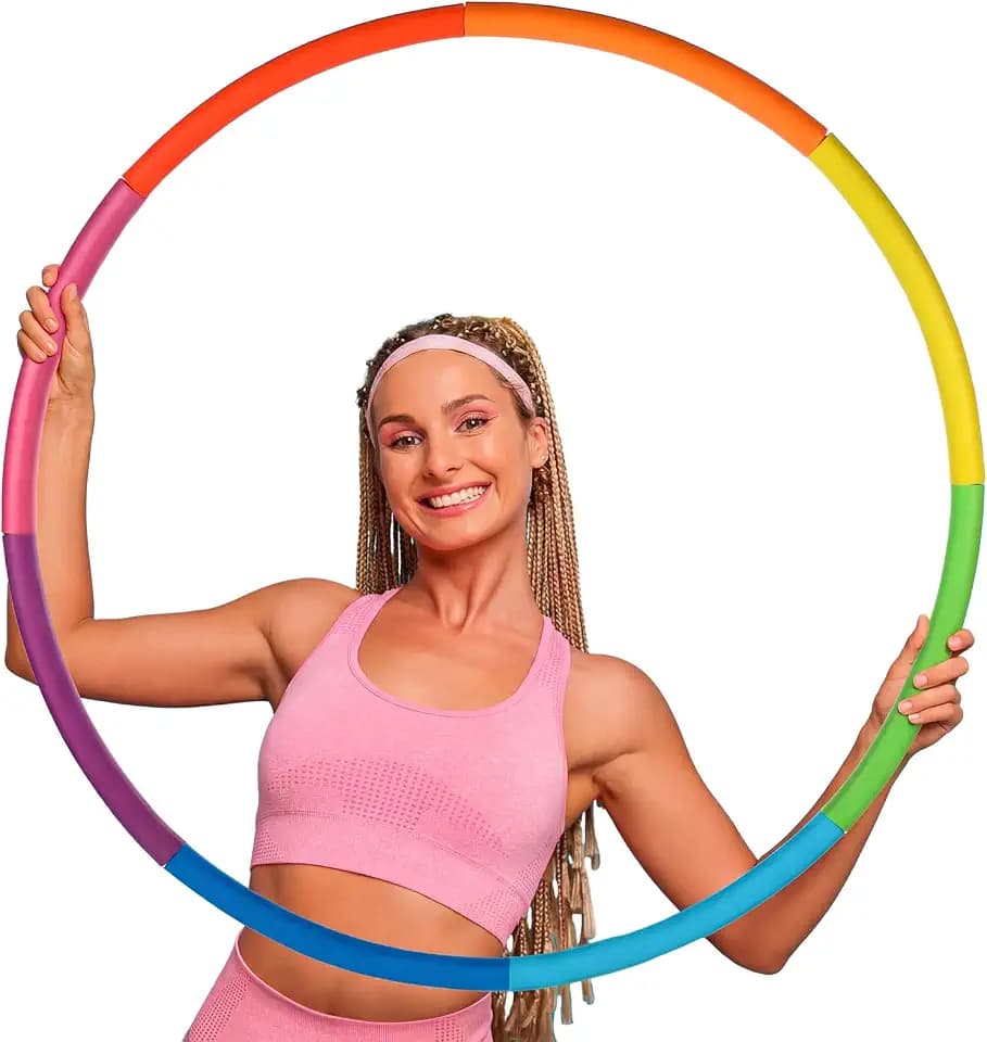 Exercise Fitness Hoop for Women 37" Adjustable Weighted Hoop