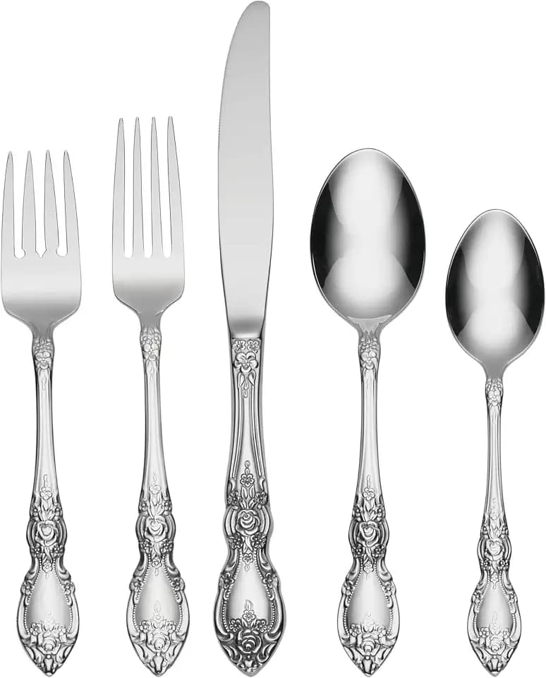 Oneida Wordsworth 45-Piece 18/0 Silverware Set for 8, Flatware