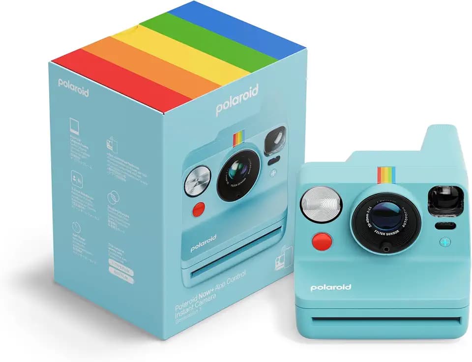 Polaroid – Now+ Generation 3 – Sofortbildkamera mit Bluetooth-Verbindung – Arktisblau (9163)