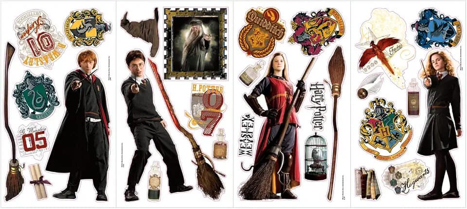 RoomMates RMK1547SCS Harry Potter Peel and Stick Wall Decals 10 inch x 18 inch