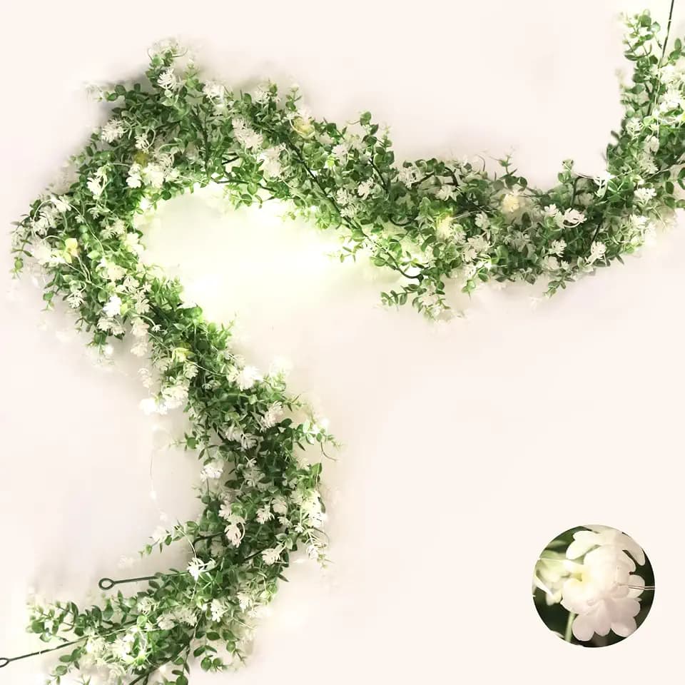 RECUTMS Garlands for Decoration Lighted Artifical Greenery Hanging Vines