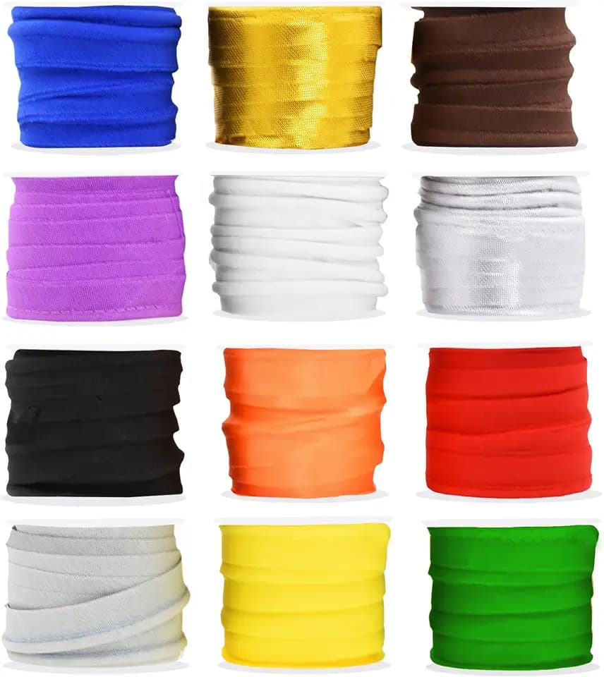 Mandala Crafts Assorted Maxi Piping Bias Tape with Welting Cord for Sewing