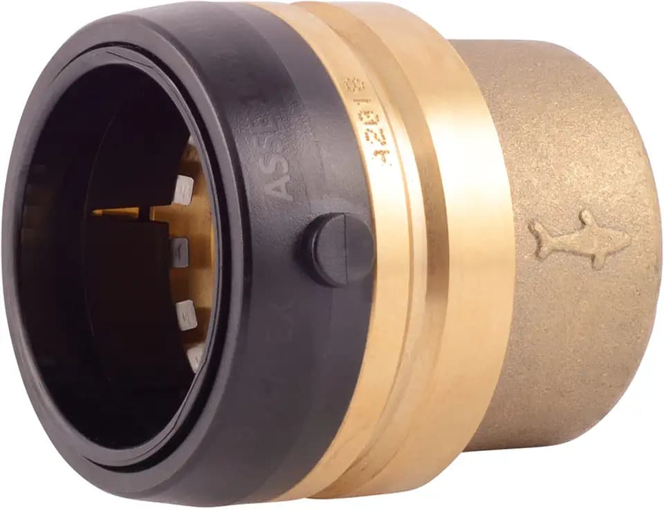 SharkBite 1-1/2 Inch Push Cap, Push to Connect Brass Plumbing Fitting, PEX Pipe, Copper, CPVC, PE-RT, HDPE, UXL0441
