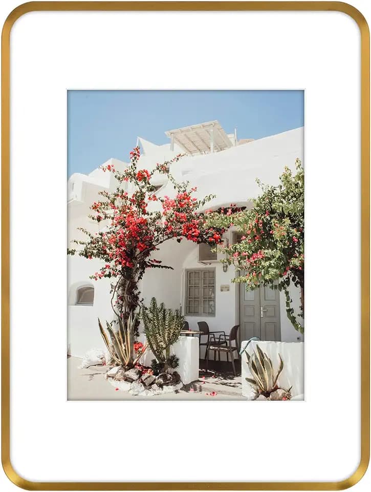 Golden State Art 12x16 Bronze Aluminum Picture Frame Mat for 8.5x11
