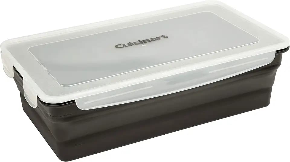 Cuisinart XL Collapsible Marinating Container, Large Capacity Grill Accessories Perfect for BBQs and Tailgates, Marinade and Brining Prep, Collapsible Silicone for Easy Storage