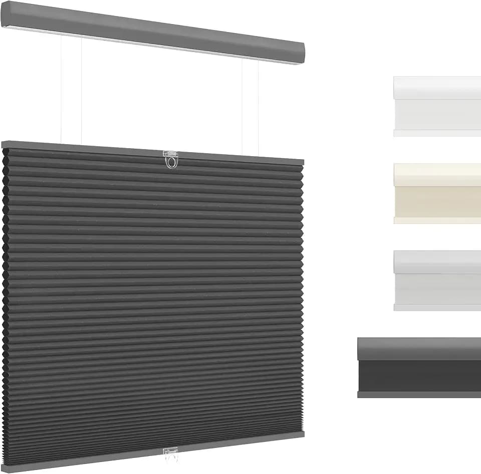 UNISHADES Top Down Bottom Up Cellular Shades, 34 5/8" W × 48" H, Black