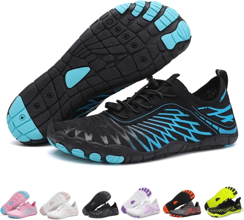 Hike Barefoot Shoes for Women Men with Wide Toe Box, Healthy & Non-Slip Breathable Barefoot Water Shoes Beach Pool Aqua Swim Surf Hiking Walking Shoes
