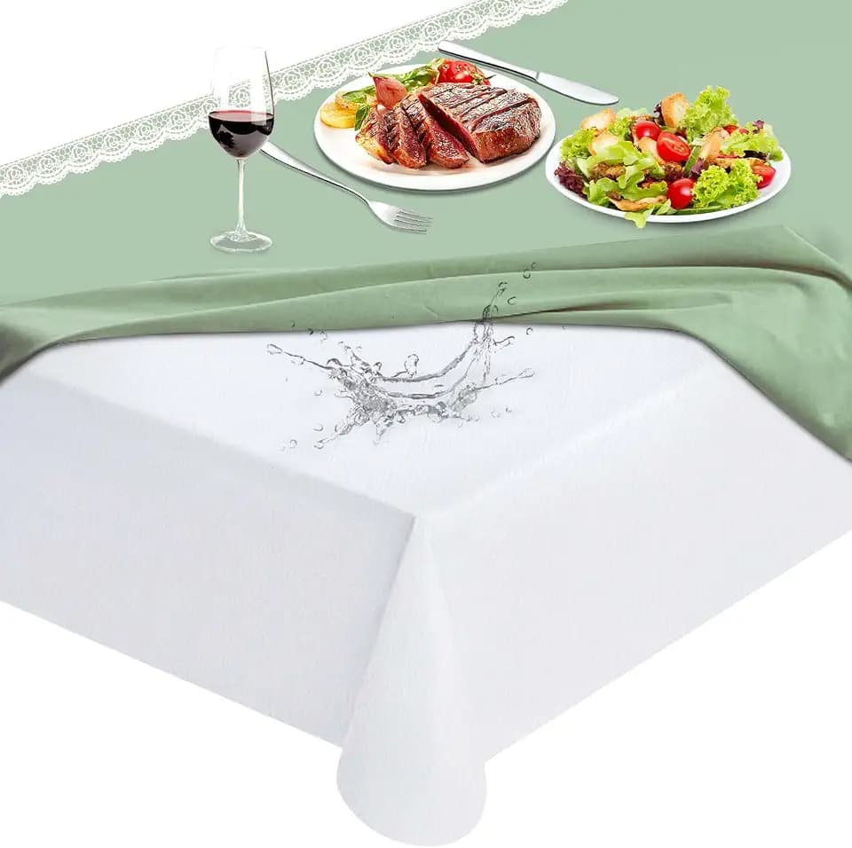 Table Protector Pad with Flannel Backing, Heavy-Duty Vinyl Table Padding Under Tablecloth, Waterproof, Heat Resistant, 108 x 54 inches, Rectangular