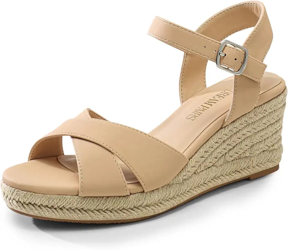 DREAM PAIRS Women's Espadrille Wedge Sandals