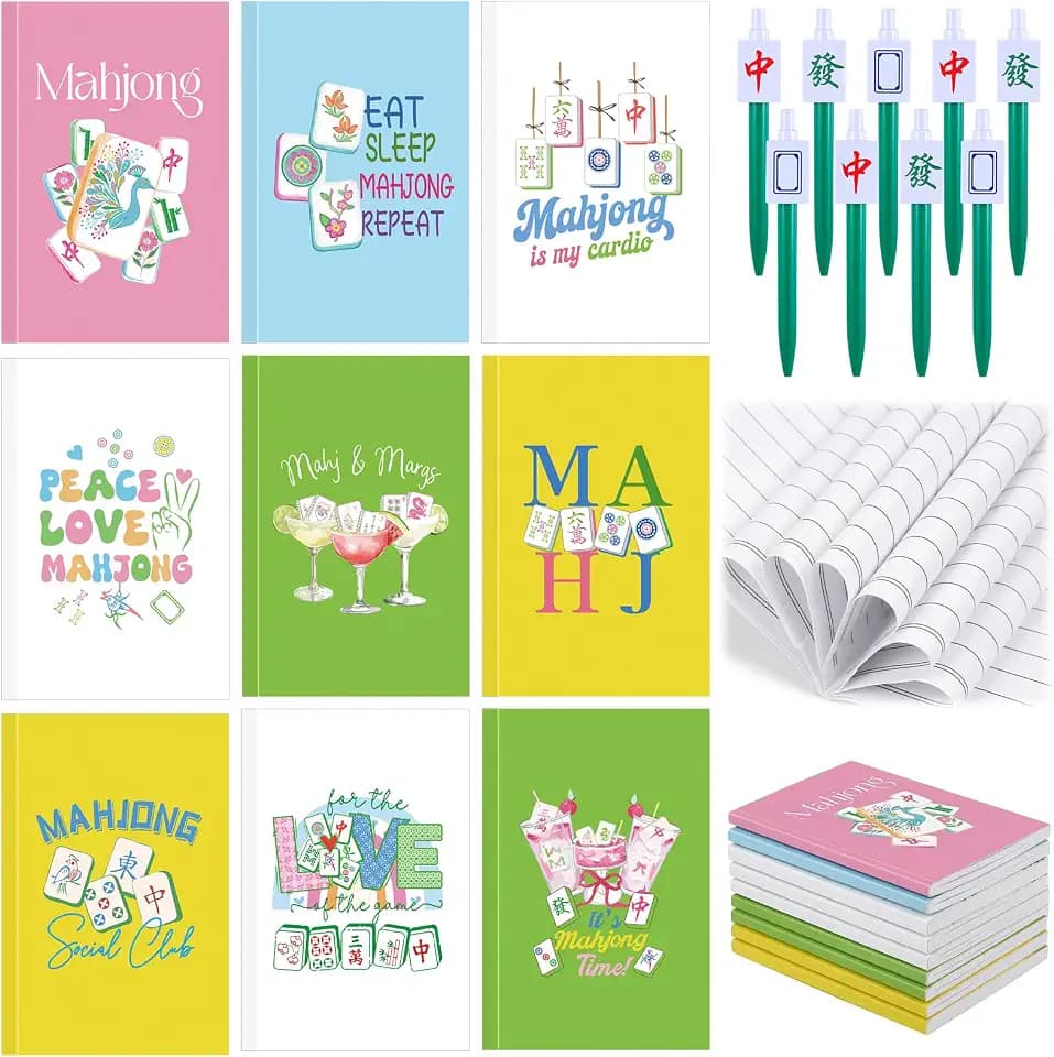 Resurhang 18 Pcs Mahjong Gift Set Mahjong Lover Gifts Bulk