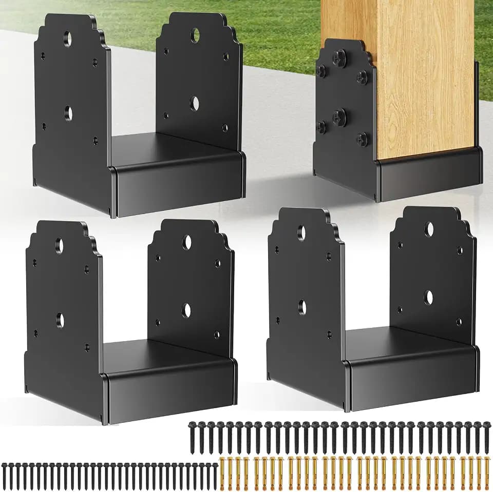 6x6 Post Base, Concealed Fastener Concrete Post Anchor,Elevated Post Base